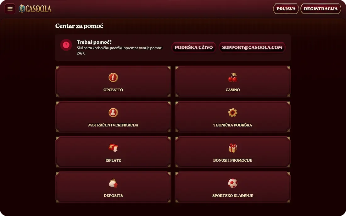 casoola casino česta pitanja