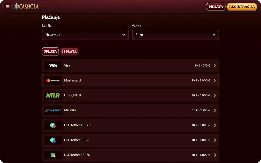 casoola casino uplate